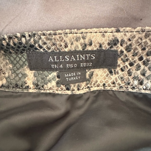 All Saints Lena Oba snakeskin skirt - Picture 9 of 15
